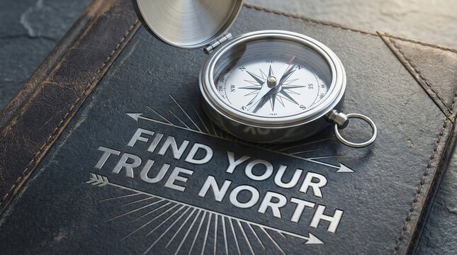 Antique Compass Guiding the Way to True North