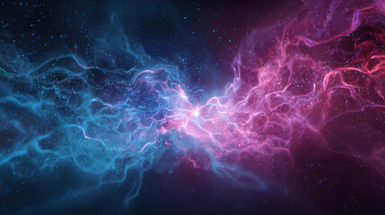 Plasma Energy Explosion Pink and Blue Abstract Background