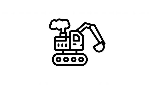 excavator animated icon