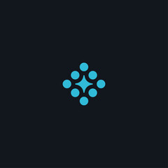 Fototapeta premium Dot abstract logo icon flat vector design
