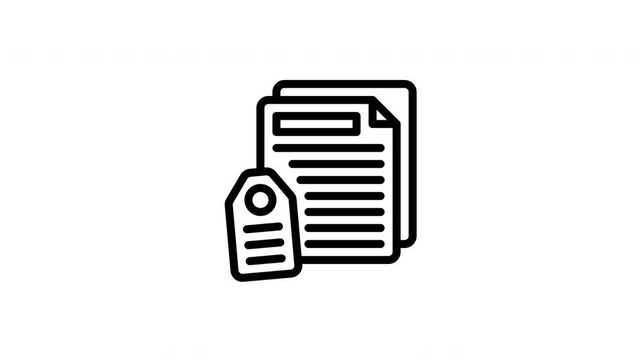 labels animated icon