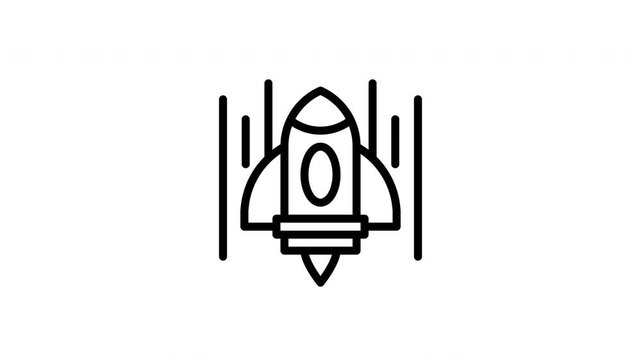 rocket animated icon