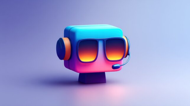 Modern 3d design of chatbot helping customers in a sleek digital support environment