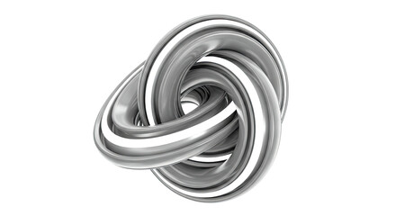 Fototapeta premium Abstract Metallic Torus Knot