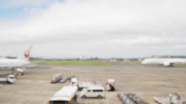 空港の風景　イメージ映像向けぼかし画像