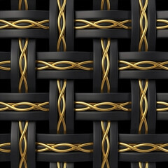 黒いシームレスなリピートパターン柄