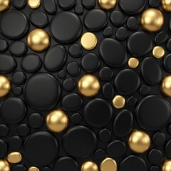 黒いシームレスなリピートパターン柄