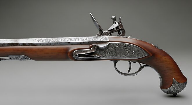 Antique flintlock pistol