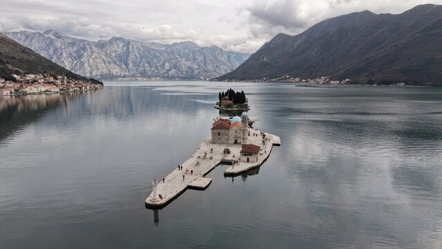 Saint George Island with Benedictine monastery in Montenegro