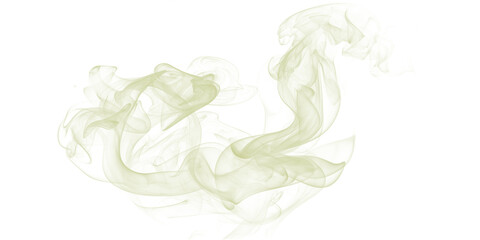 Fototapeta premium Swirling ethereal yellow smoke on a dark black background featuring wispy vapor textures and fluid motion artistic flows