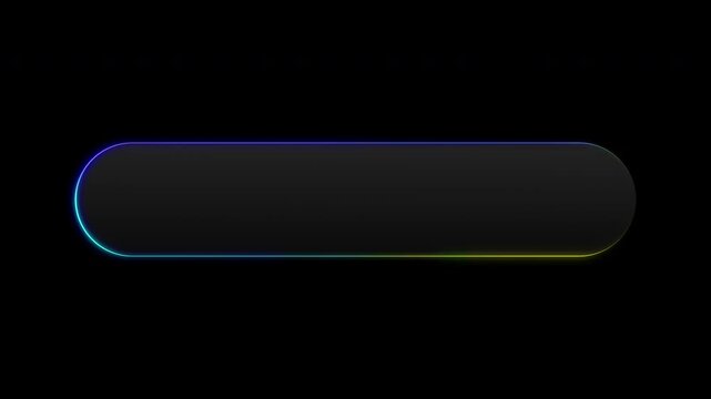 neon glowing search bar text box frame with blue gradient lines 