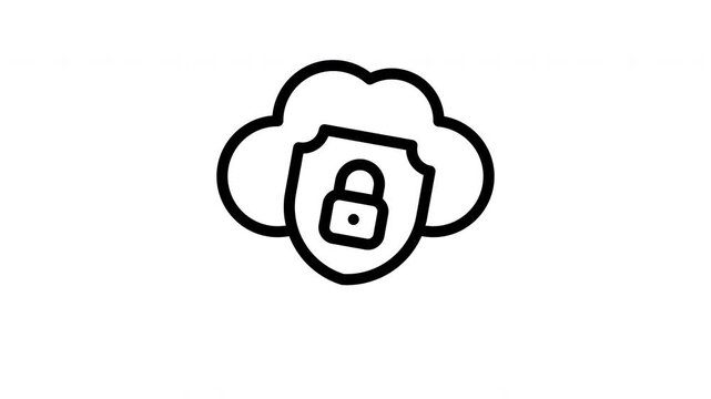 cloud computing animated icon