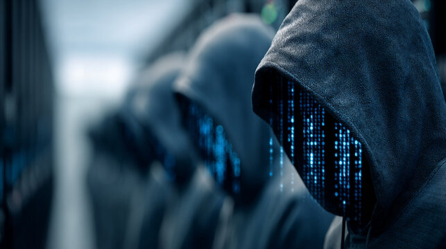 Hackers are planning to hack and attack Zeroday networks and cyber security systems in Smart digital city with Data center on cloud cyber security and Blue Binary Data Software Programming Code