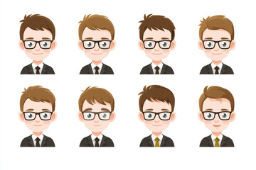Fototapeta premium business people icons set of human profile icons on white background user person Innovation white background 