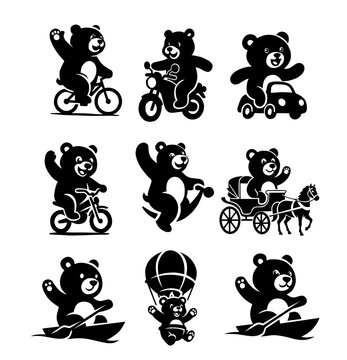 Set icon beruang lucu