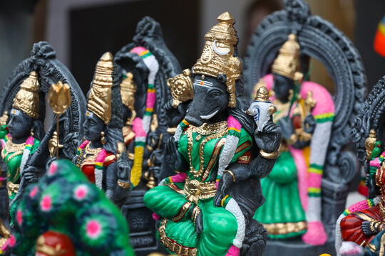Sri Varahi amman idol displayed for sale in a shop for the golu festival