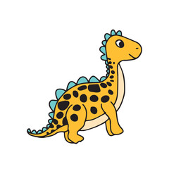 Cute baby dinosaurus and trex element collection design © Griyolabs