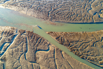 전남 고흥군 중산리 바다의 갯벌