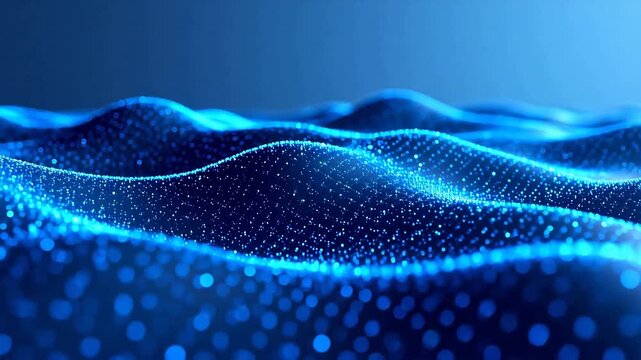 Blue glowing wave pattern