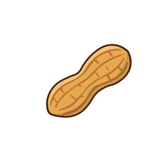 Peanut Shell Cartoon Vector Illustration