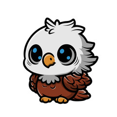 Fototapeta premium Cute Baby Eagle Illustration
