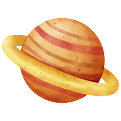 watercolor planet saturn © Zelin