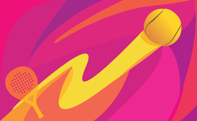 Naklejka premium Great abstract art padel tennis sport background design for any media 