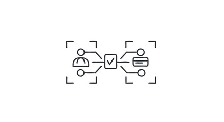 Digital Transaction Process Flowchart Icon.