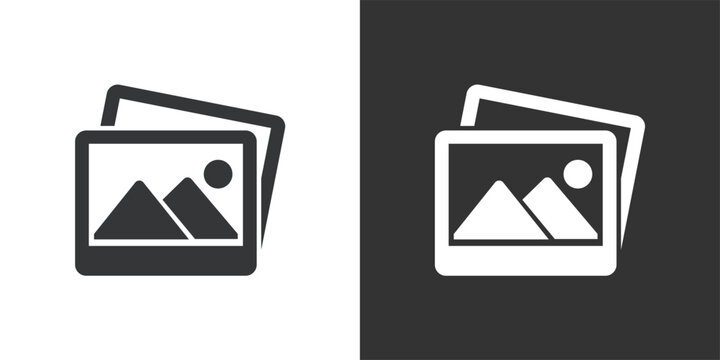 Digital Image Gallery icon. Solid glyph series icon