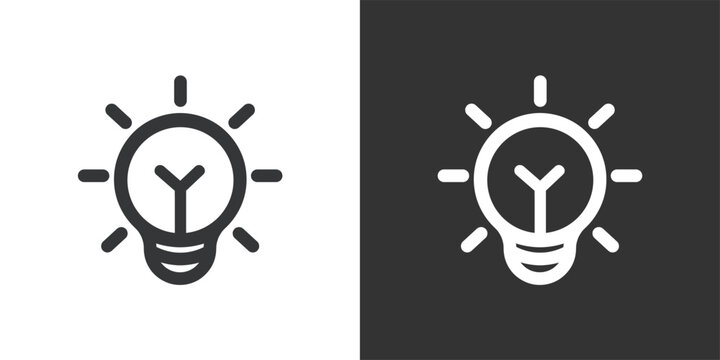 Idea and Creativity icon. Solid glyph series icon