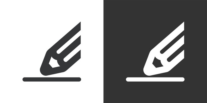 Creative Writing Tool icon. Solid glyph series icon