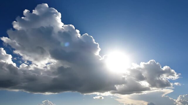 Dramatic sky with large cloud formation