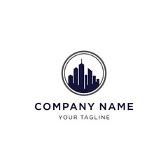 Corporate Logo Design with City Skyline.