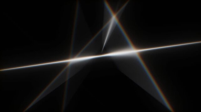 Glitchy, fast-moving asymmetrical lasers with sharp glass-like prism effects