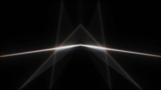 Dynamic laser formation that pulses with rainbow prism reflections