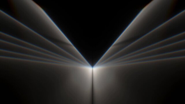 A chaotic and cool intersection of white lasers bursting with chromatic colors