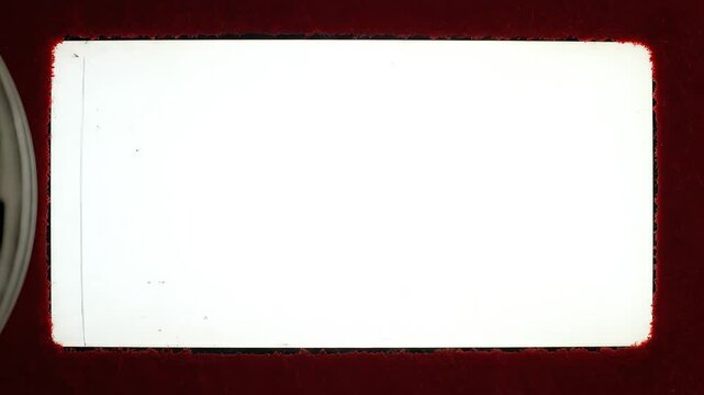 White textured surface with red border