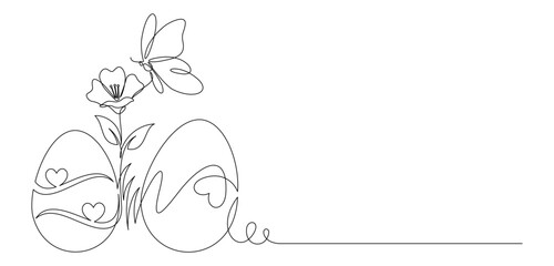 Beautiful Easter egg continuous line drawing 1.eps
