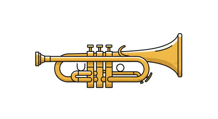 Fototapeta premium trumpet isolated on white