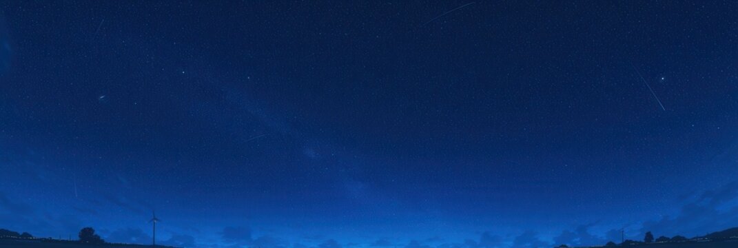 Cielo nocturno profundo con estrellas visibles sobre un horizonte terrestre oscuro y sutilmente iluminado.