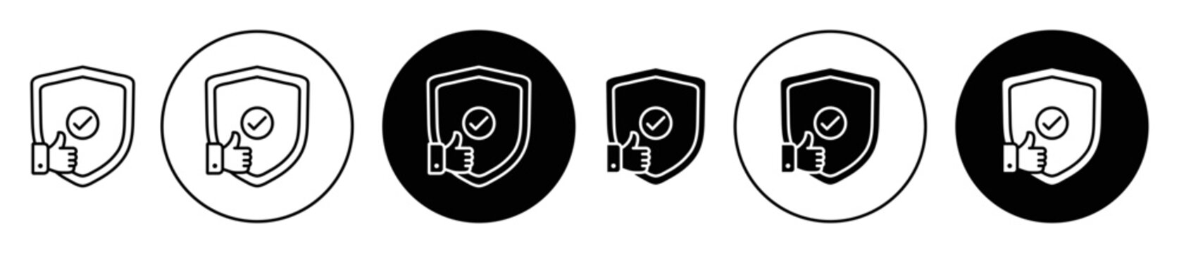 reliability icon set in black filled and outlined style. suitable for UI designs