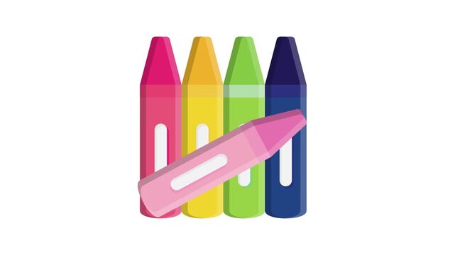 Colorful clipart of crayons in various shades, ideal for educational or creative projects.