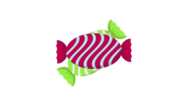 A candy bar featuring distinctive red and green stripes on its wrapper.