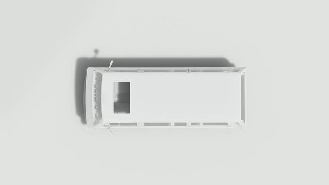 Vehicle Top View Isolated on White Background for Clean Design Use