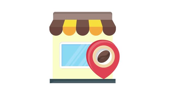  Visual guide illustrating how to search for a local business on Google Maps, featuring a map and search bar.