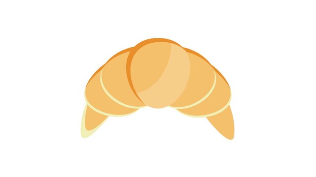 Croissant icon in vector format, depicting a classic pastry with a golden-brown, flaky appearance.