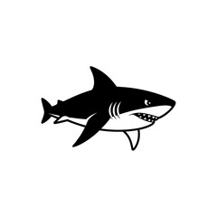 Obraz premium Modern abstract blue semi-circle icon with stylized black fin