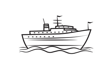 Fototapeta premium Vector illustration of a cruise ship