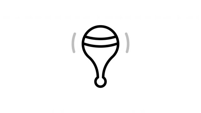 baby rattle animated icon