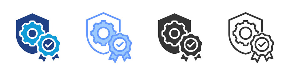 Obraz premium Quality Assurance icon set multiple style collection